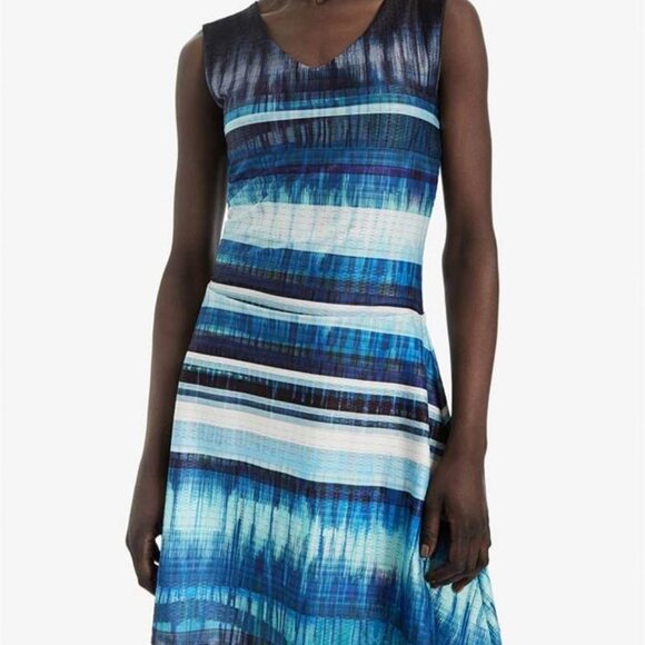 Desigual Flared Sleeveless Dress Size L Large NWT New With Tags Lined - Picture 4 of 7